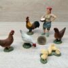 Schleich - Hühner Schar mit Bäuerin (Eierkorb)