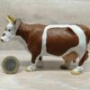 Schleich - 13213 Kuh stehend, braun/weiß