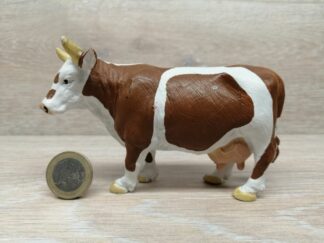 Schleich - 13213 Kuh stehend, braun/weiß