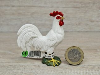 Schleich - 13124 Hahn weiß (Fähnchen-Sammler)´