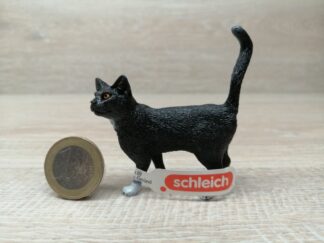 Schleich - 13770 bzw. WWF 17068 Katze, stehend [schwarz] (Fähnchen)