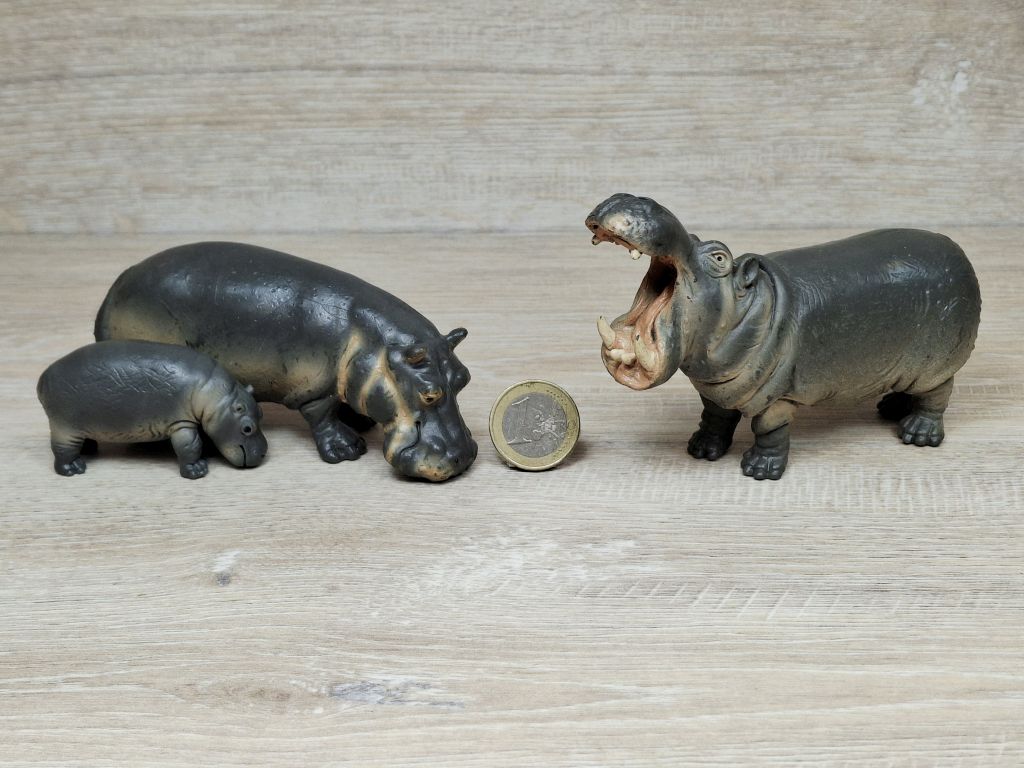 Schleich - Flusspferd Familie Komplett