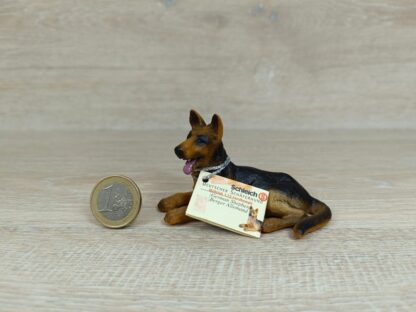 Schleich - 16301 Deutscher Schäferhund, liegend (Wissenskärtchen-Sammler) (RAR)