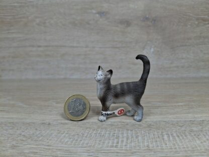 Schleich - 13122 Katze grau (kleines Fähnchen-Sammler)