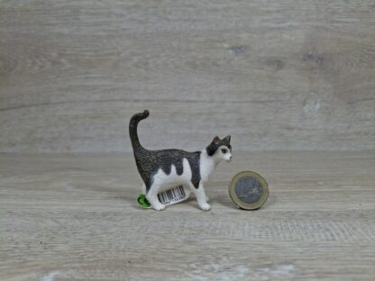 Schleich –13638 Katze, stehend [grau/weiß] (Fähnchen-Sammler)´