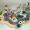 Schleich – 42558 Wasserstelle + 42257 Wasserfall + 42255 Wasserlauf + 3 extra Tiere