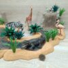 Schleich – 42558 Wasserstelle + 42257 Wasserfall + 42255 Wasserlauf + 3 extra Tiere – Bild 2