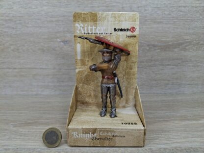 Schleich - 70058 Fußsoldat mit erhobenem Schild für Sturmleiter [Lilienritter] (RAR) (OVP-Sammler)