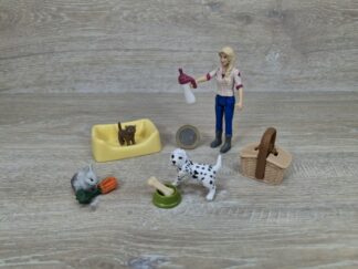 Schleich – Tierärztin mit Kleintieren und Zubehör aus Set 42502