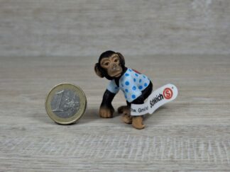 Schleich - 14455 Schimpansenkind mit T-Shirt (RAR) [Tierkinder - Nr. 5/8] (Fähnchen-Sammler)´