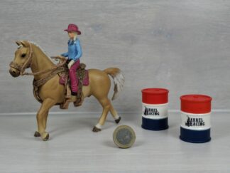 Schleich – 41417 Barrel Racing mit Cowgirl (Western) [Trakehner Hengst]