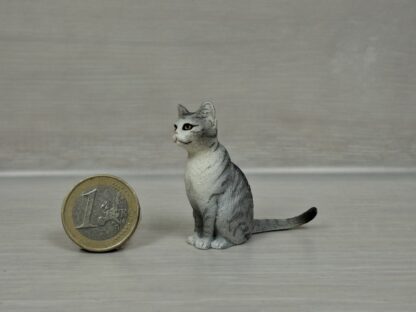 Schleich - 13771 Katze, sitzend (hellgrau)