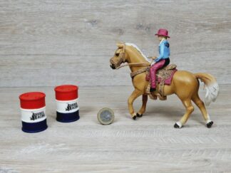 Schleich – 41417 Barrel Racing mit Cowgirl [Western] [Trakehner Hengst]