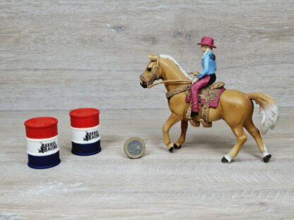 Schleich – 41417 Barrel Racing mit Cowgirl [Western] [Trakehner Hengst]