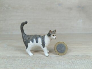 Schleich –13638 Katze, stehend [grau/weiß]