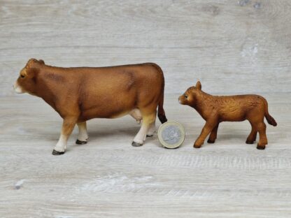 Schleich - Kuh mit Kälbchen [rotbraun] aus Set 42334 – Bild 3