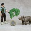Schleich - 42428 Ranger mit Panzernashorn Baby