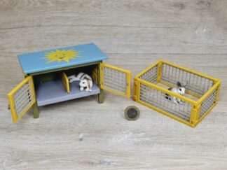 Schleich - 41800 Kaninchenstall Scenery Pack [blau mit Sonne]