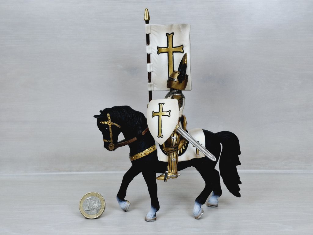 Schleich - 70035 Fahnenträger auf Pferd [Kreuzritter]
