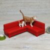 Schleich - Niedliche Katzen mit Sofa [rot] aus Set 97700 – Bild 2