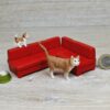 Schleich - Niedliche Katzen mit Sofa [rot] aus Set 97700