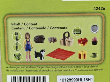 Schleich - 42426 Geburtstagspicknick [Mädchen mit Igel und Katze] (mit OVP) – Bild 2