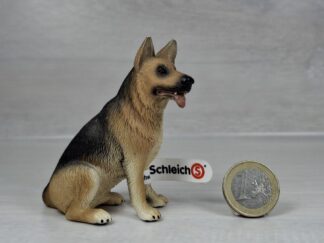Schleich - 16376 Schäferhund Rüde, sitzend (Fähnchen-Sammler)´