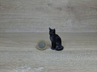 Schleich - 13004 Katze, sitzend [schwarze Katze - Augen Grün]