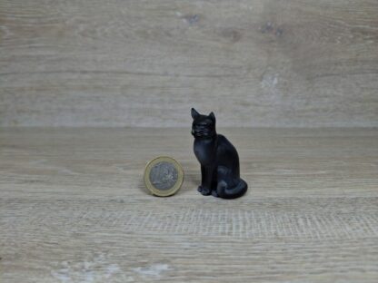 Schleich - 13004 Katze, sitzend [schwarze Katze - Augen Grün]