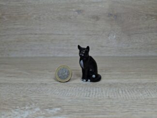 Schleich - 13004 Katze, sitzend [schwarze Katze - Augen gelb]