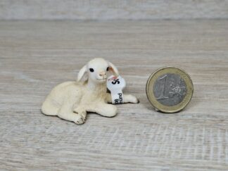 Schleich - 13745 Schäfchen, liegend (Fähnchen-Sammler)´