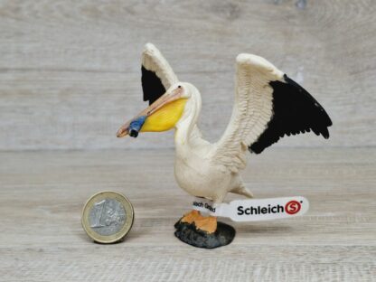 Schleich - 14673 Pelikan [mit Fisch] (Fähnchen-Sammler)´