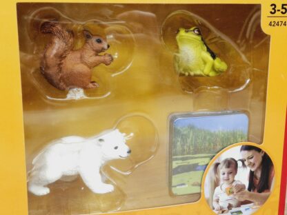 Schleich – 42474 Waldtier mit Wissenskarten [Eisbär, Eichhörnchen, Frosch] (OVP-Sammler) – Bild 2