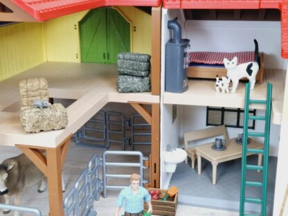 Schleich - 42407 Bauernhaus mit Stall und Tieren [Bauerhhof] + 3 Extra Tiere – Bild 4
