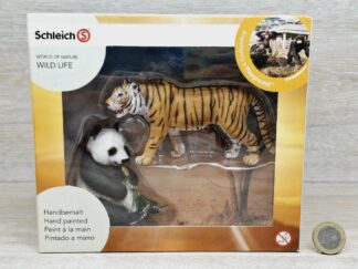 Schleich – 21047 Tiger [rot] und Großer Panda [mit Bambus] (OVP-Sammler)