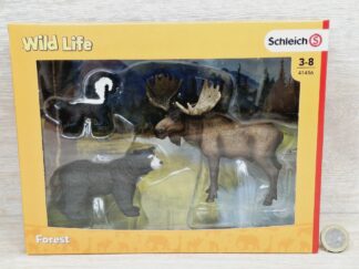 Schleich – 41456 Waldbewohner Nordamerikas (RAR) [Elchbulle, Stinktier, Schwarzbär] (OVP-Sammler)