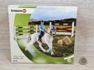 Schleich – 42190 Turnier Spielset [mit Pferd und Hindernis] (mit OVP)