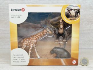 Schleich – 21048 Schimpansen-Junges, Flusspferdkalb, Giraffenbaby (OVP-Sammler)
