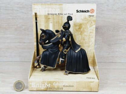 Schleich - 70032 Schwarzer Ritter auf Pferd [Lanzenreiter] (OVP-Sammler - retro)