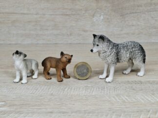 Schleich - 42472 Wolfsmutter mit Welpen [Familie]