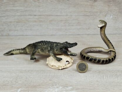 Schleich – 42559 Gefahr im Sumpf [Biegbare Anakonda + Alligator mit Nest]
