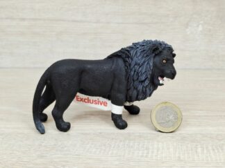 Schleich - 72176 Black Löwe brüllend (Exclusive) (Fähnchen)