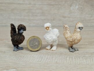Schleich - 42574 Hühnerfreunde [2 Polnische Hühner + Seidenhuhn]