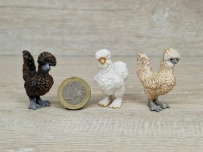 Schleich - 42574 Hühnerfreunde [2 Polnische Hühner + Seidenhuhn]