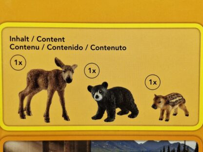 Schleich – 41457 Waldtierbabys [Elchkalb, Frischling, Schwarzbärbaby] (RAR) (mit OVP) – Bild 2