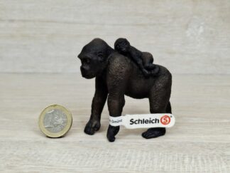 Schleich – 14662 Gorilla Weibchen mit Baby (Fähnchen-Sammler)