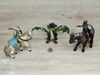 Schleich - Drachentöter Xarok und Zahor im Kampf gegen den grünen Drachen