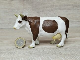 Schleich - 13213 Kuh stehend, braun/weiß