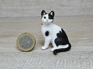 Schleich - 13637 Katze, sitzend [schwarz/weiß]