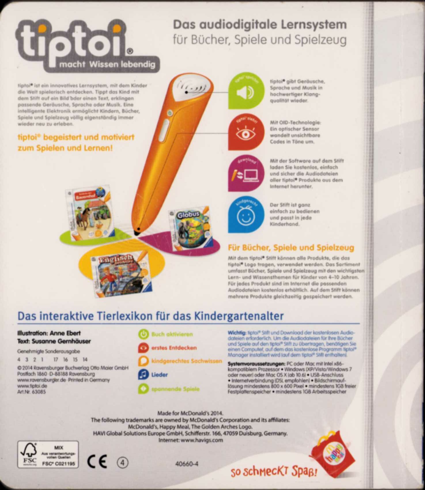 Ravensburger - tiptoi - Bilderlexikon - Tiere